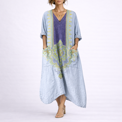 Women's Bohemian Kaftan Dress – Effortless Comfort