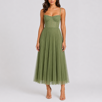 Women’s Stylish Pleated Maxi Dress for Weddings & Events – Elegant Occasion Wear UK
