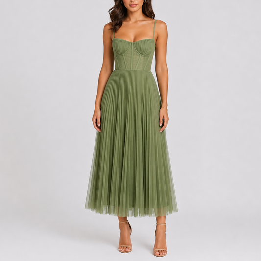 Women’s Stylish Pleated Maxi Dress for Weddings & Events – Elegant Occasion Wear UK