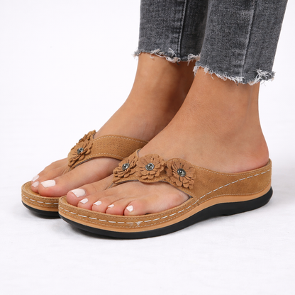 Women’s Floral Orthopedic Summer Sandals – Cushioned Support – Everyday Walking Comfort