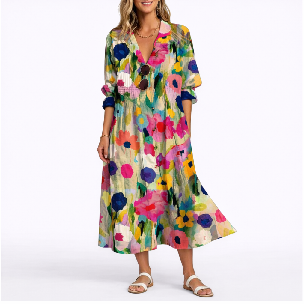 Flattering Floral Maxi Dress – Stylish Fit & Effortless Comfort – Flattering Fit for Women