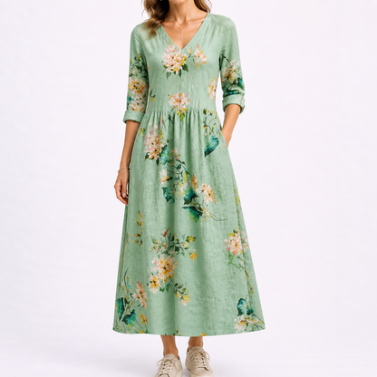 Women's Summer Floral Midi Dress – Lightweight Everyday
