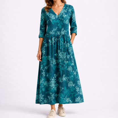 Women's Summer Floral Midi Dress – Lightweight Everyday