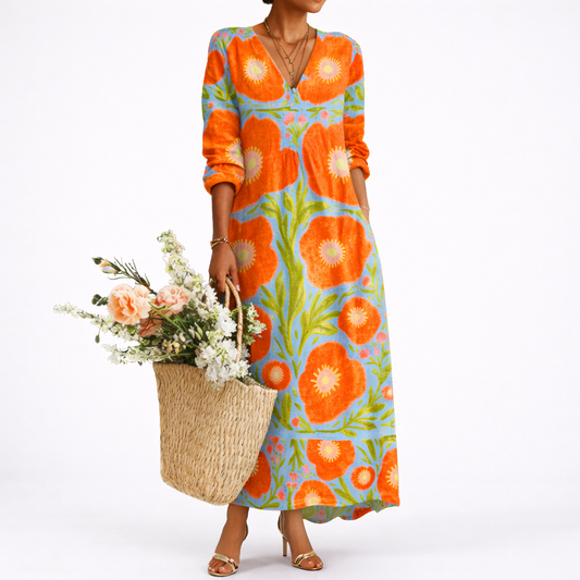 Enchanted Floral Dress – Stylish Maxi Style – Elegant Occasion Wear UK