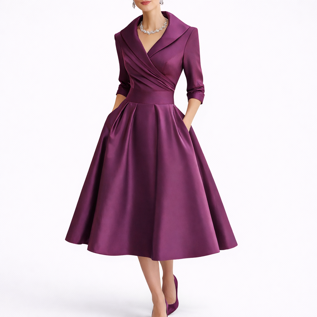 Women's Chic Midi Dress – Effortless Elegance