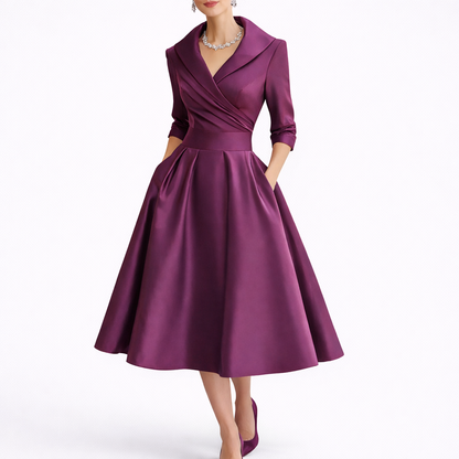 Women's Chic Midi Dress – Effortless Elegance