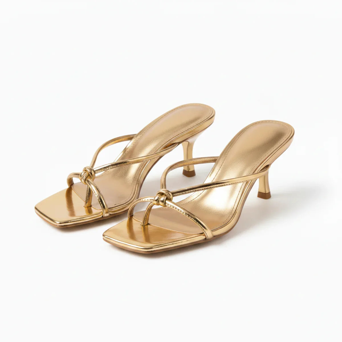 Women’s Orthopedic Heeled Sandals – Stylish Knot Strap Fit – Supportive Warm Weather Shoe