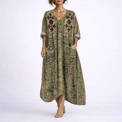 Women's Bohemian Kaftan Dress – Effortless Comfort