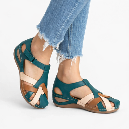Women's Comfort Leather Orthopedic Wedge Sandals