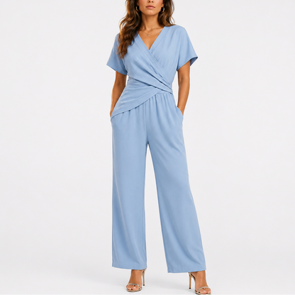 Women’s Stylish Wrap Jumpsuit Two-Piece Set – Coordinated Outfit for Women