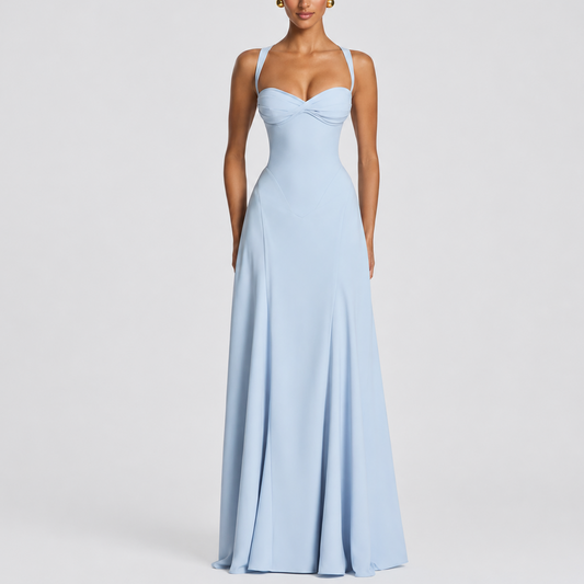 Womens Corset Draped Maxi Dress – Effortless Everyday Style