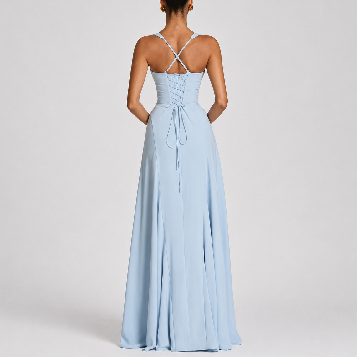 Womens Corset Draped Maxi Dress – Effortless Everyday Style