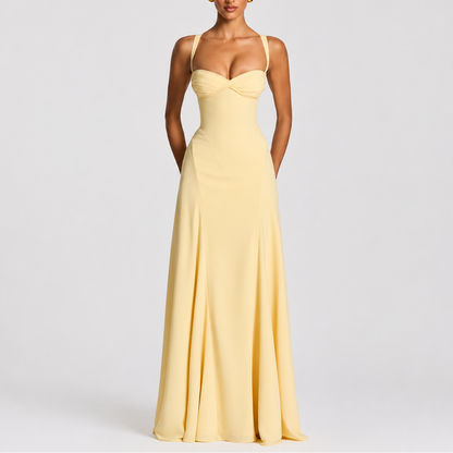 Womens Corset Draped Maxi Dress – Effortless Everyday Style