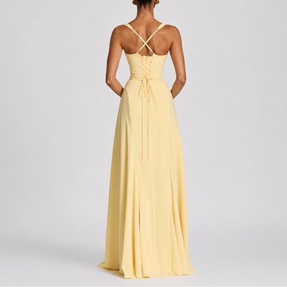 Womens Corset Draped Maxi Dress – Effortless Everyday Style
