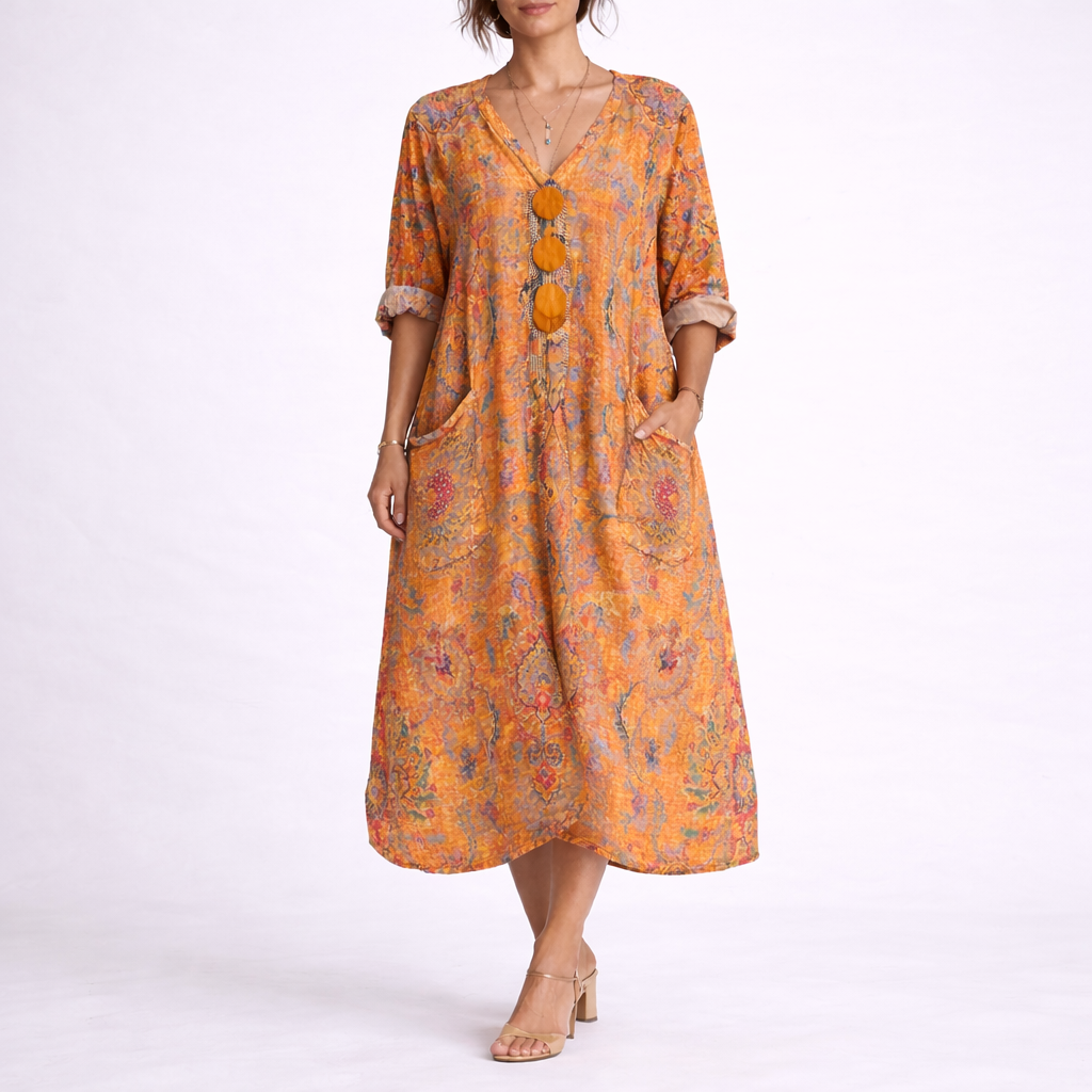 Women's Bohemian Kaftan Dress – Effortless Comfort