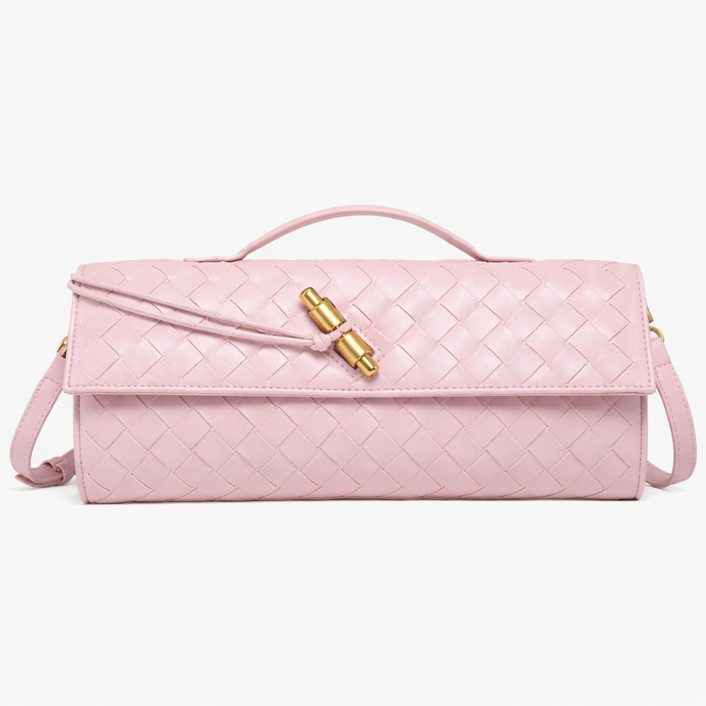 Luxury Woven Clutch Bag – Stylish Evening Shoulder Style – Everyday Accessory UK