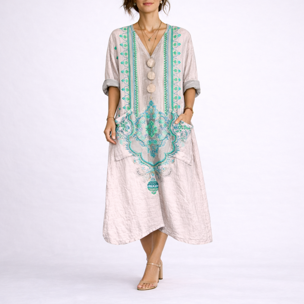 Women's Bohemian Kaftan Dress – Effortless Comfort