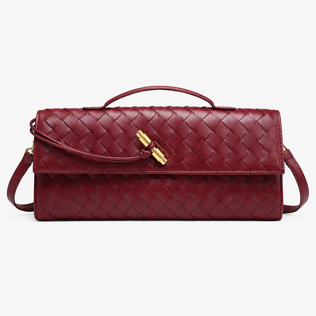 Luxury Woven Clutch Bag – Stylish Evening Shoulder Style – Everyday Accessory UK