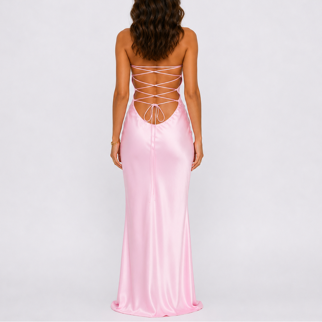 Women’s Stylish Satin Maxi Dress – Flattering Fit for Women