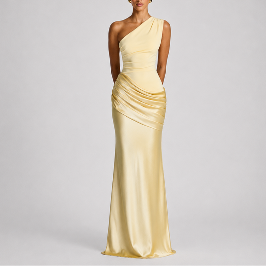Women's Elegant One Shoulder Maxi Dress