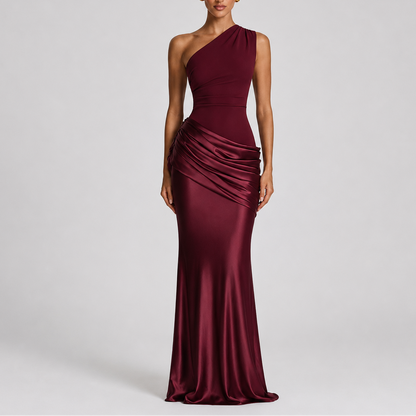 Women's Elegant One Shoulder Maxi Dress