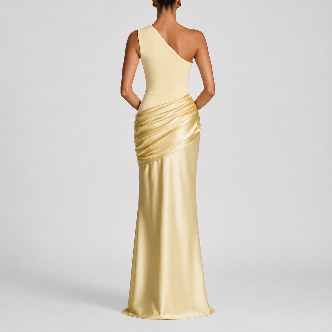 Women's Stylish One Shoulder Maxi Dress – Elegant Occasion Wear UK