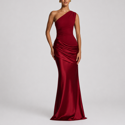 Women's Stylish One Shoulder Maxi Dress – Elegant Occasion Wear UK
