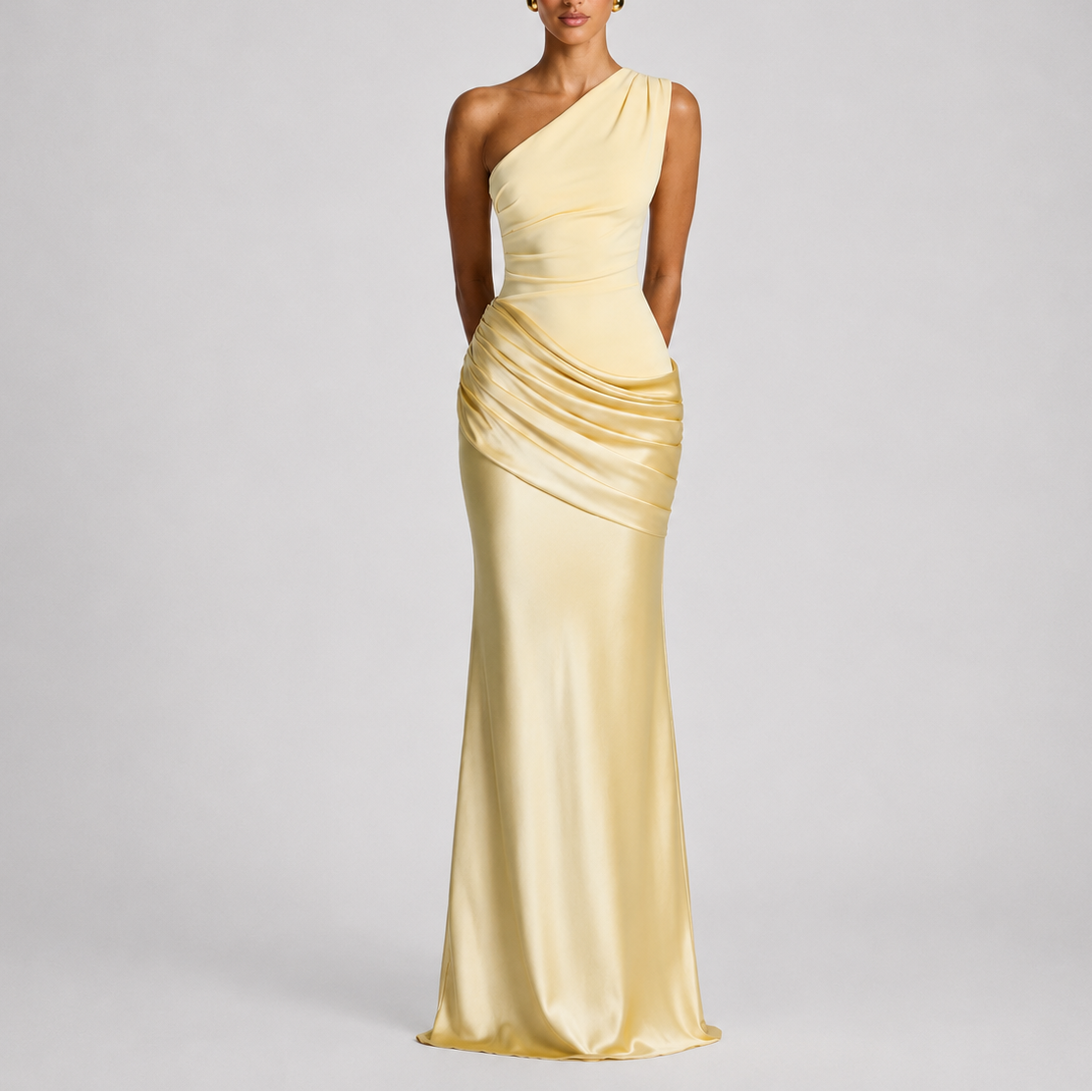 Women's Stylish One Shoulder Maxi Dress – Elegant Occasion Wear UK