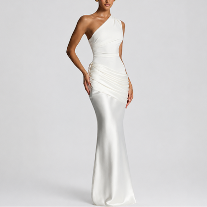 Women's Elegant One Shoulder Maxi Dress