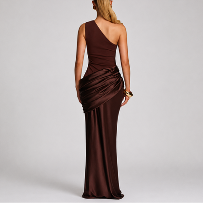 Women's Elegant One Shoulder Maxi Dress