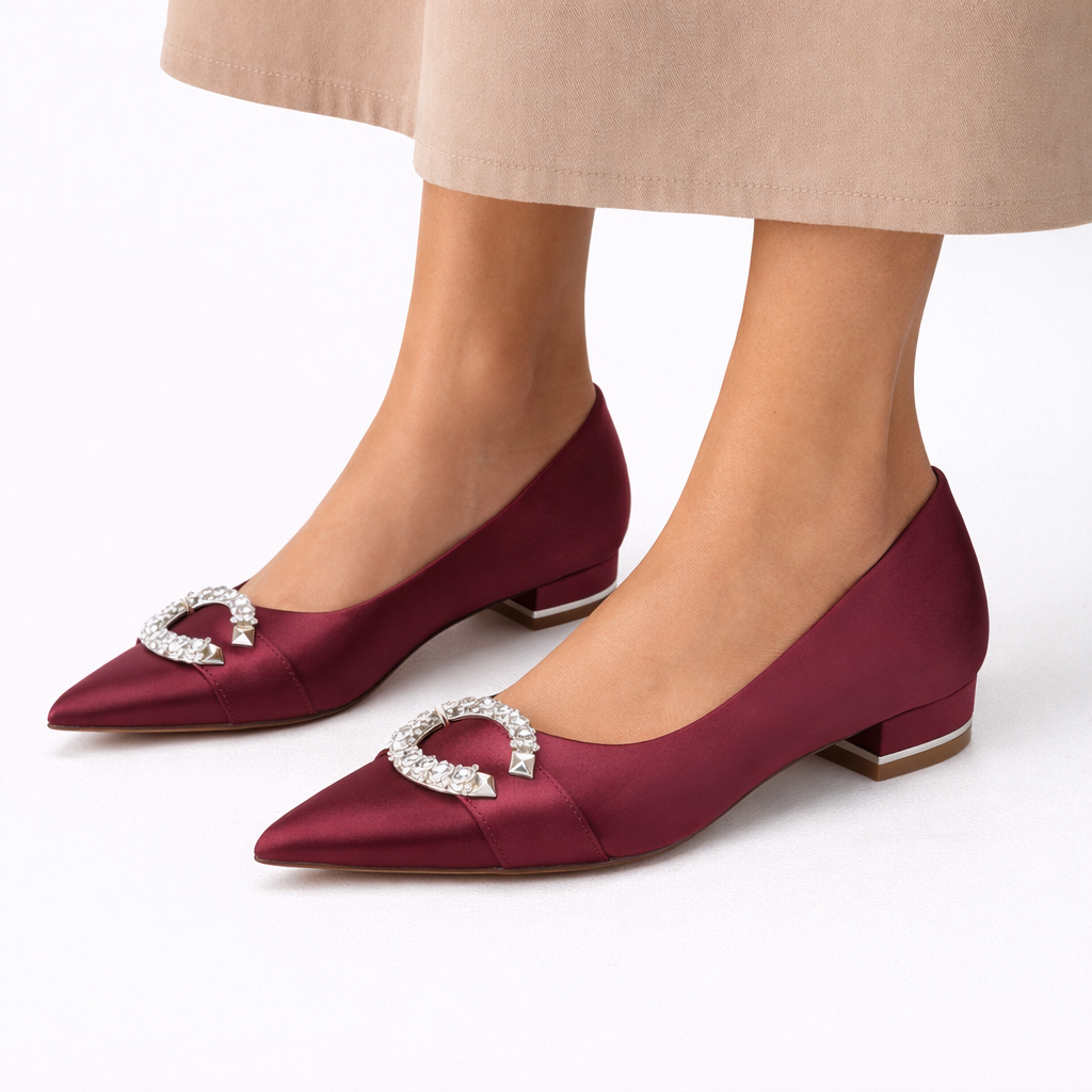 Women's Satin Bridal Flats – Timeless Elegance