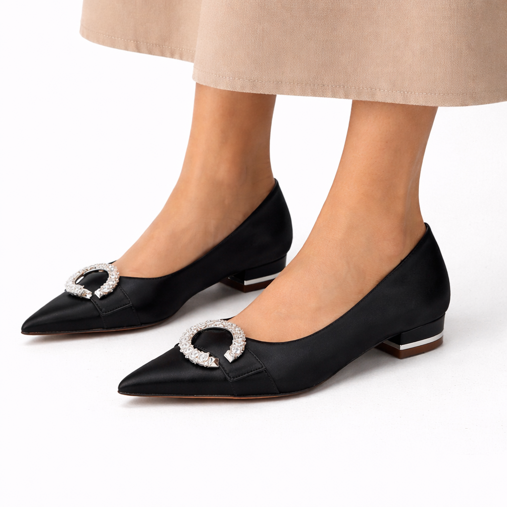 Women's Satin Bridal Flats – Timeless Elegance