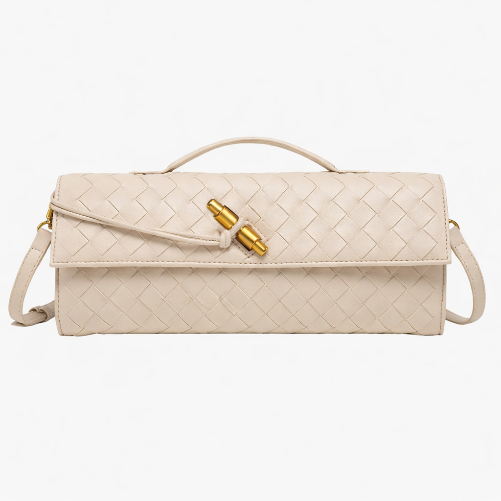 Luxury Woven Clutch Bag – Stylish Evening Shoulder Style – Everyday Accessory UK
