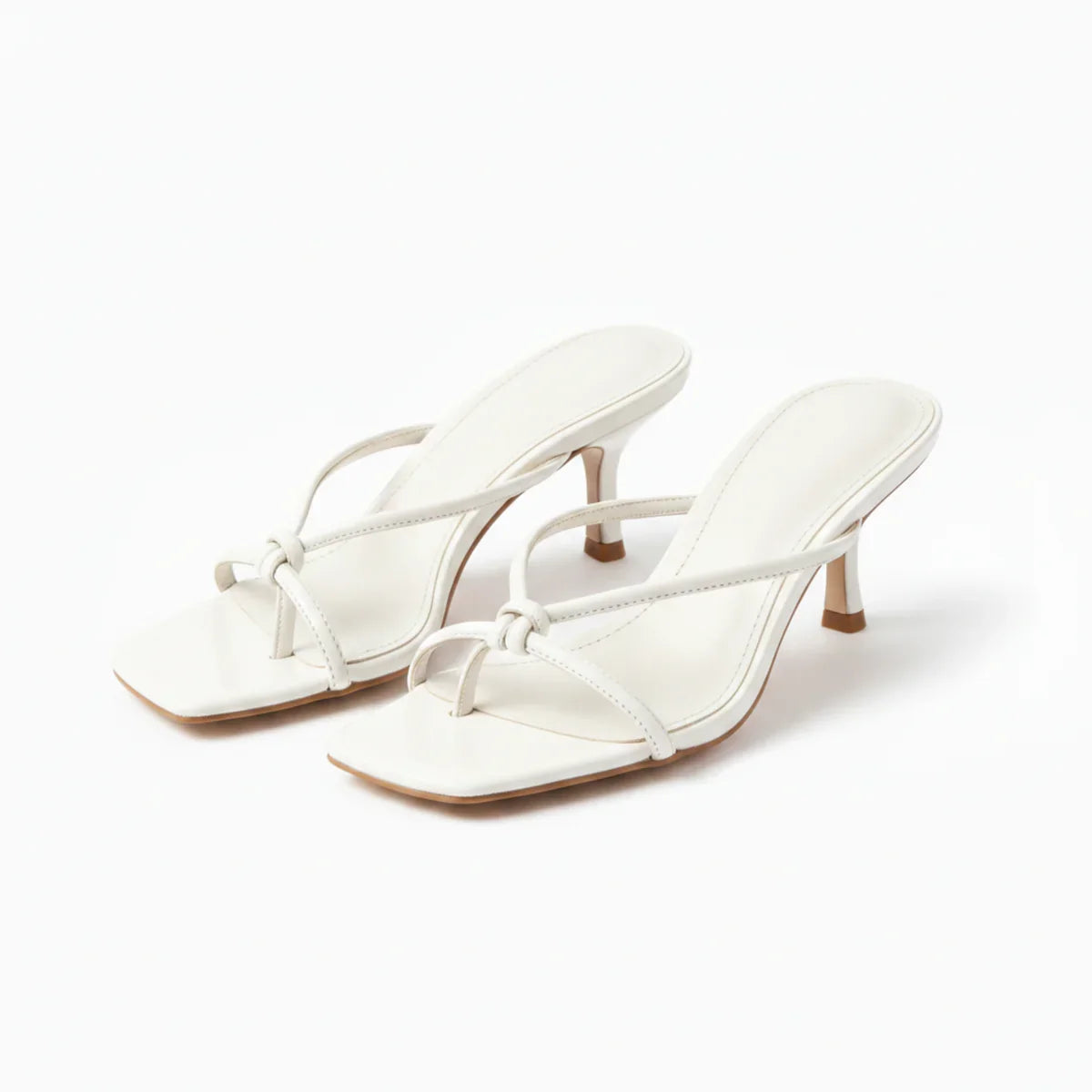 Women’s Orthopedic Heeled Sandals – Stylish Knot Strap Fit – Supportive Warm Weather Shoe