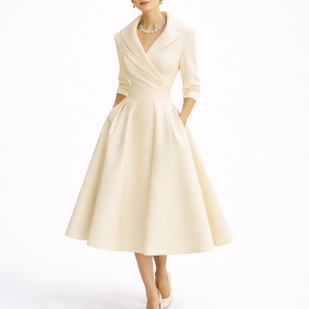 Women's Chic Midi Dress – Effortless Elegance
