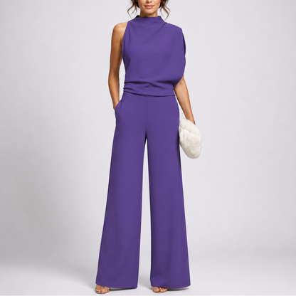 Women’s Jumpsuit with Sleeveless Upper and Wide-Leg Design – Matching Two-Piece Set UK